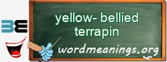 WordMeaning blackboard for yellow-bellied terrapin